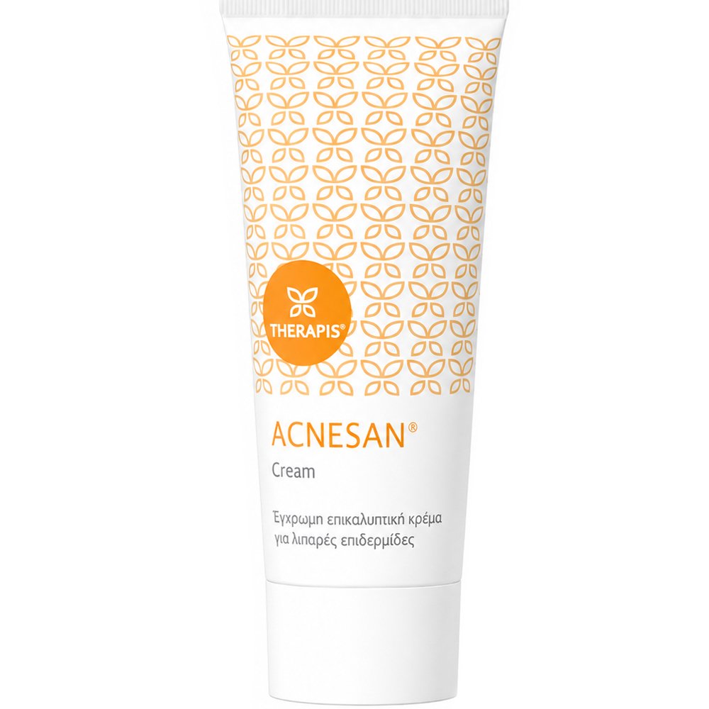 Therapis Acnesan Cream Επικαλυπτική Ενυδατική Κρέμα Προσώπου Ημέρας με Χρώμα για Σκούρες Λιπαρές Επιδερμίδες με Τάση Ακμής 75ml