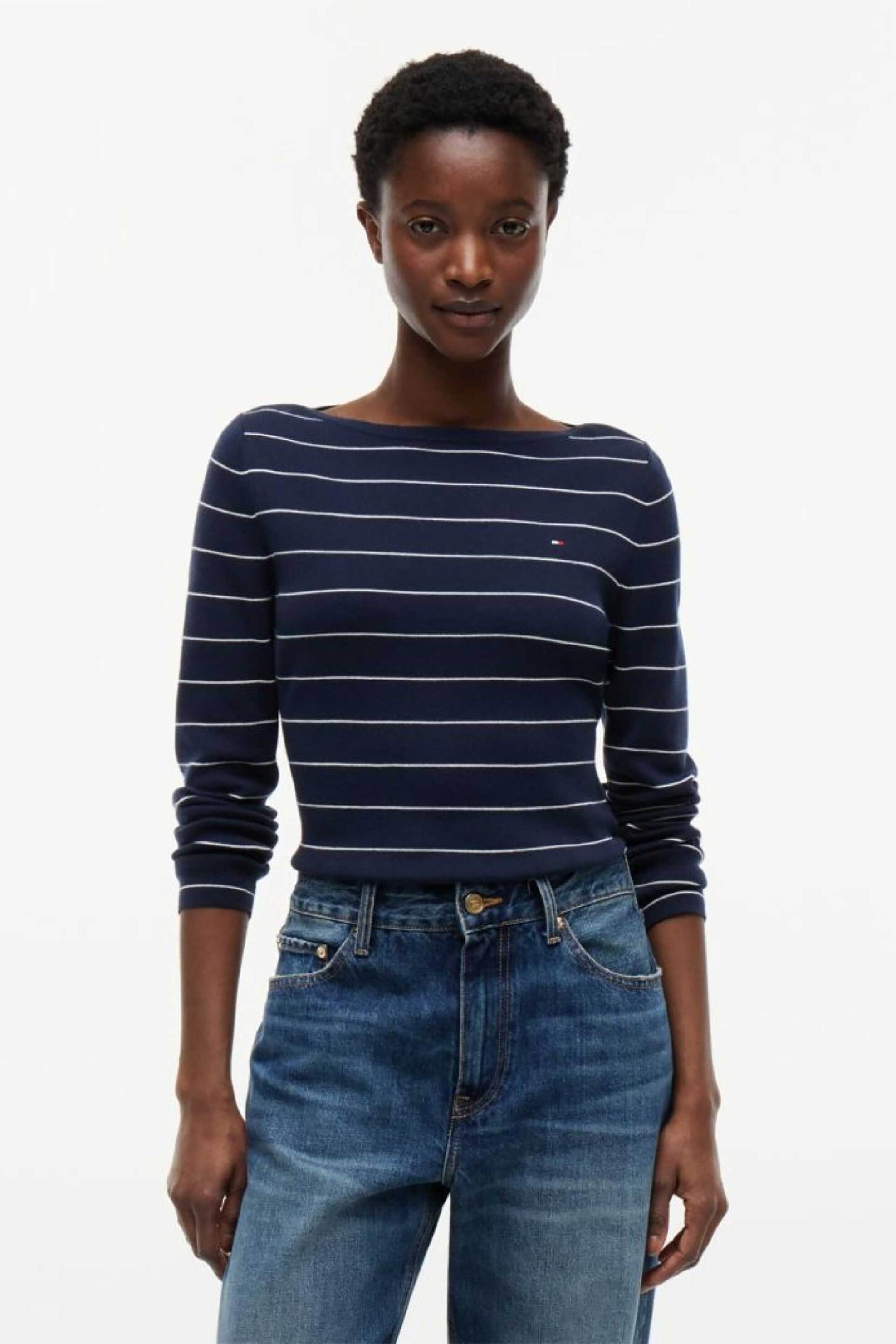 Tommy Hilfiger γυναικεία πλεκτή μπλούζα ριγέ Regular Fit