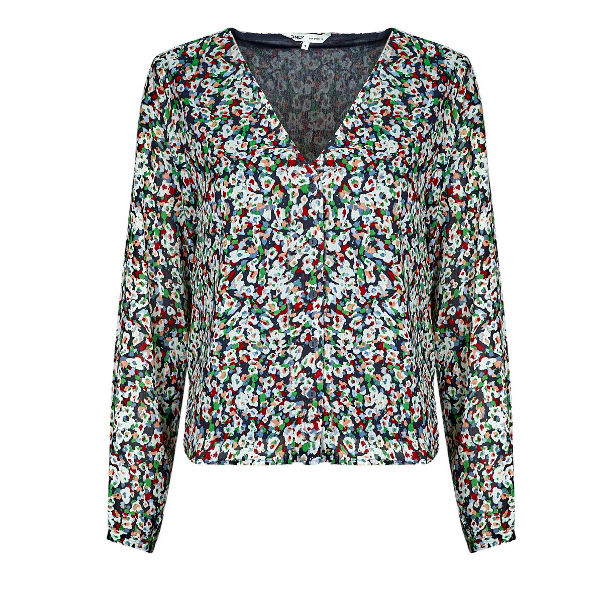 Μπλούζα Only ONLDANIELLE FR L/S V-NECK LUREX TOP PTM