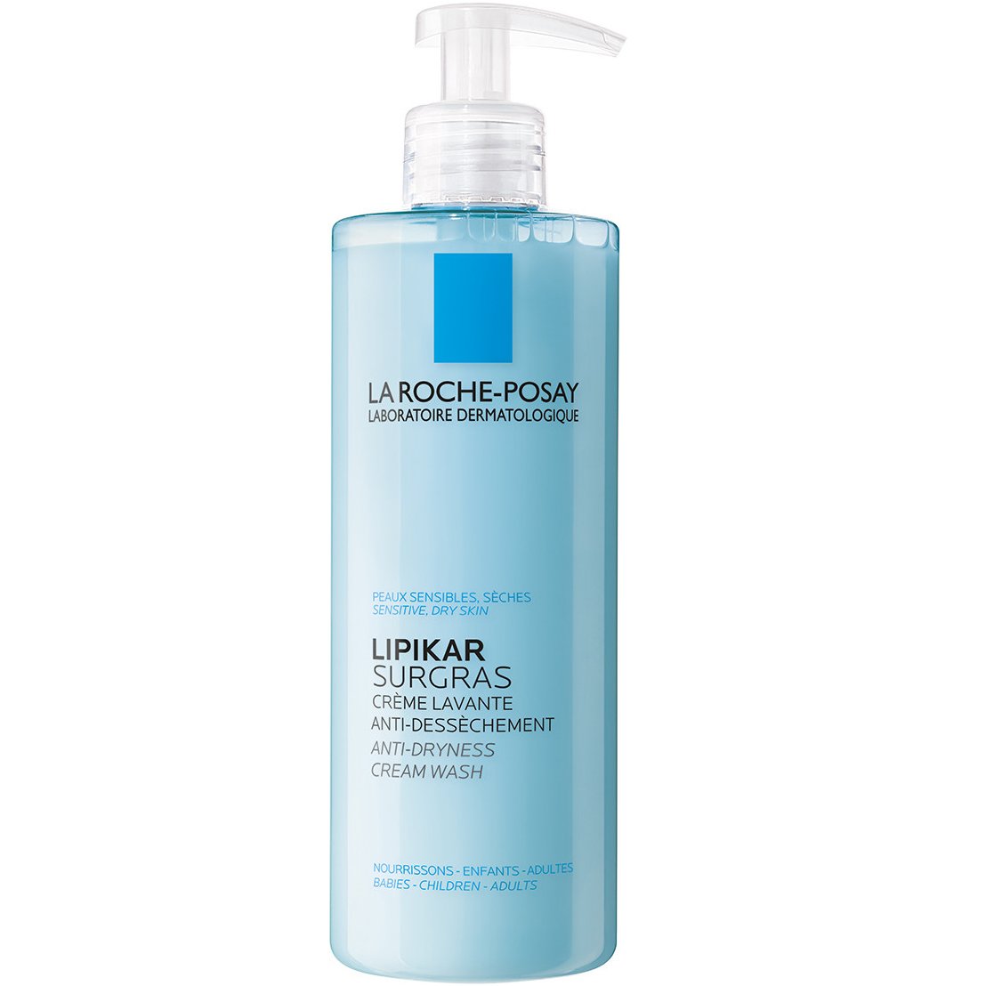 La Roche-Posay Lipikar Surgras Anti-Dryness Cream Wash Κρέμα Καθαρισμού Προσώπου & Σώματος για Ξηρές, Ευαίσθητες Επιδερμίδες 400ml