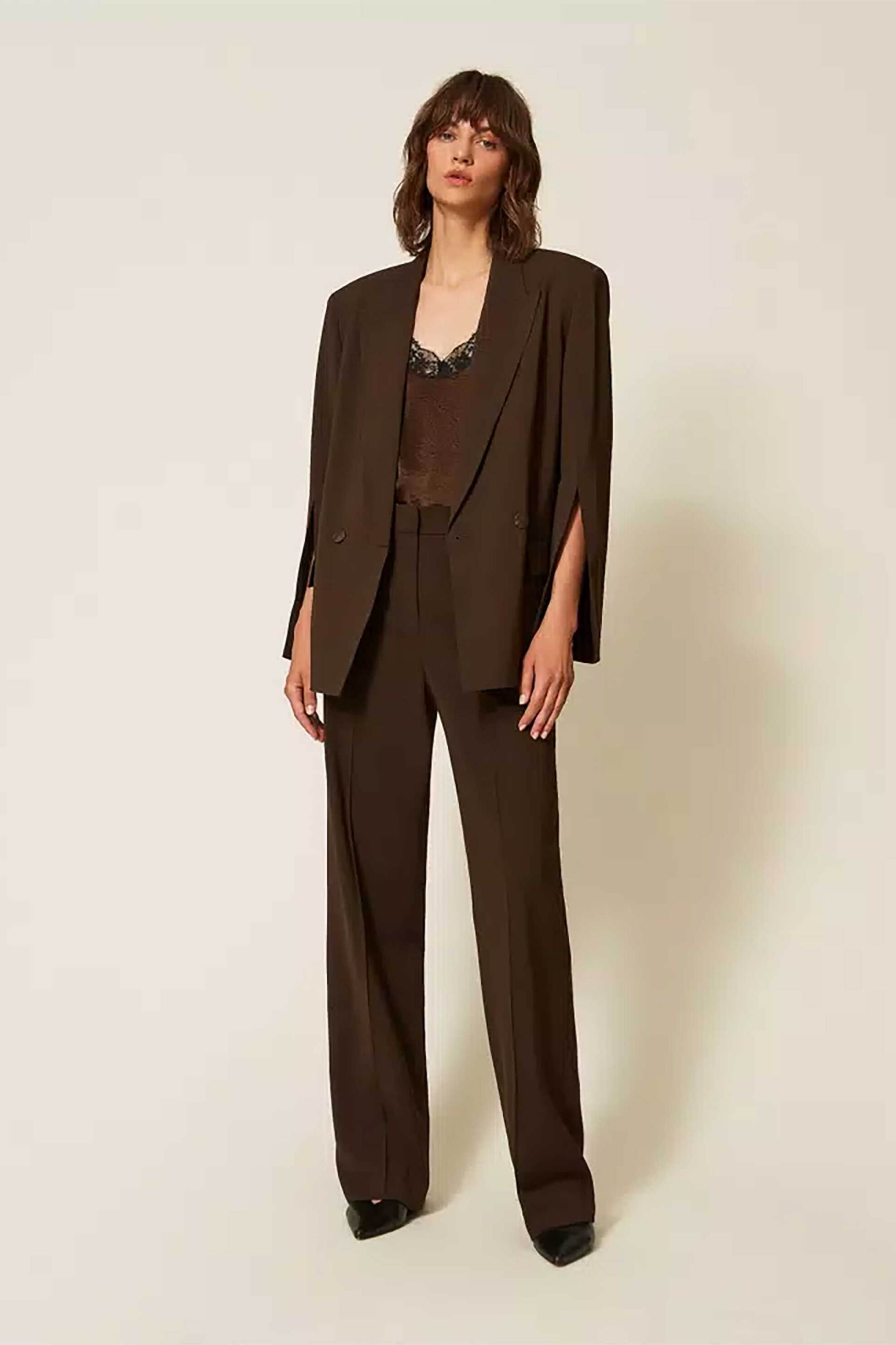 Twinset γυναικείο παντελόνι Wide Leg
