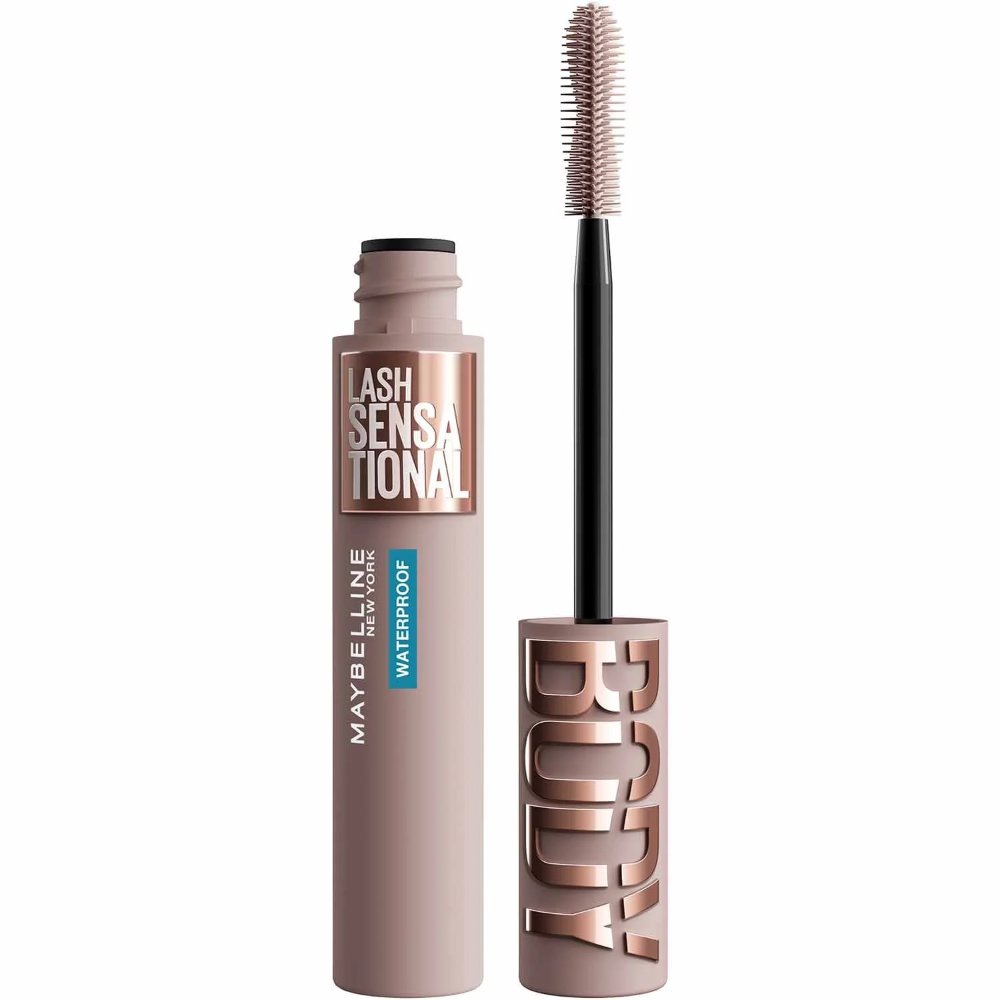 Maybelline Lash Sensational Waterproof Body Mascara Αδιάβροχη Μάσκαρα για Πλούσιο Όγκο, Γεμάτες Βλεφαρίδες με Ανόρθωση Χωρίς θρυμματισμό & Μουτζούρες 8.4ml - Very Black