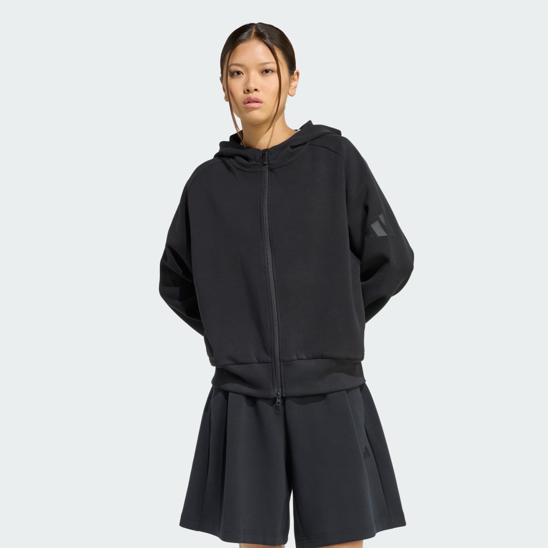 HOODIE SOFT LUX ΜΕ ΦΕΡΜΟΥΑΡ ΣΕ ΟΛΟ ΤΟ ΜΗΚΟΣ
