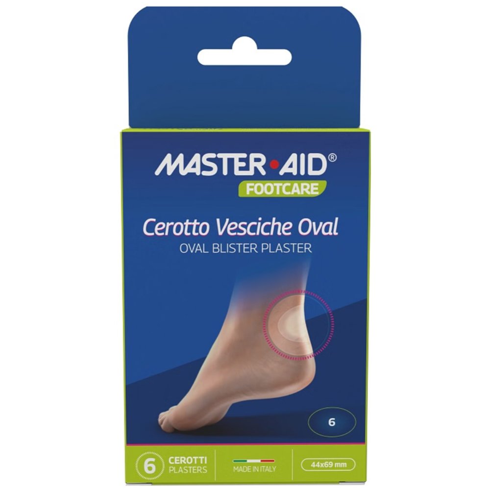 Master Aid Footcare Oval Blister Plaster Υδροκολλοειδές Επίθεμα για Φουσκάλες 6 Τεμάχια