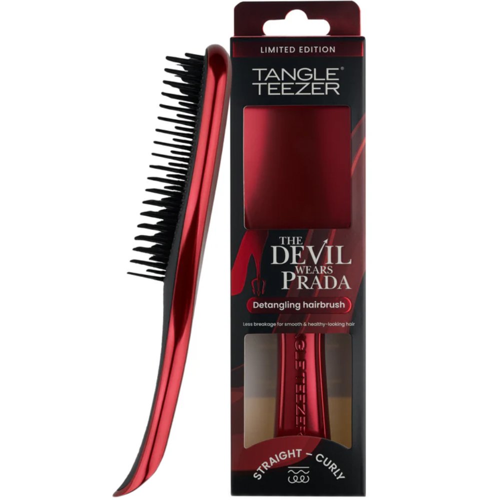 Tangle Teezer The Ultimate Detangler Straight & Curly Hairbruhsh Βούρτσα για Εύκολο Ξεμπέρδεμα για Δυνατά & Σγουρά Μαλλιά 1 Τεμάχιο - Devil Wears Prada Red