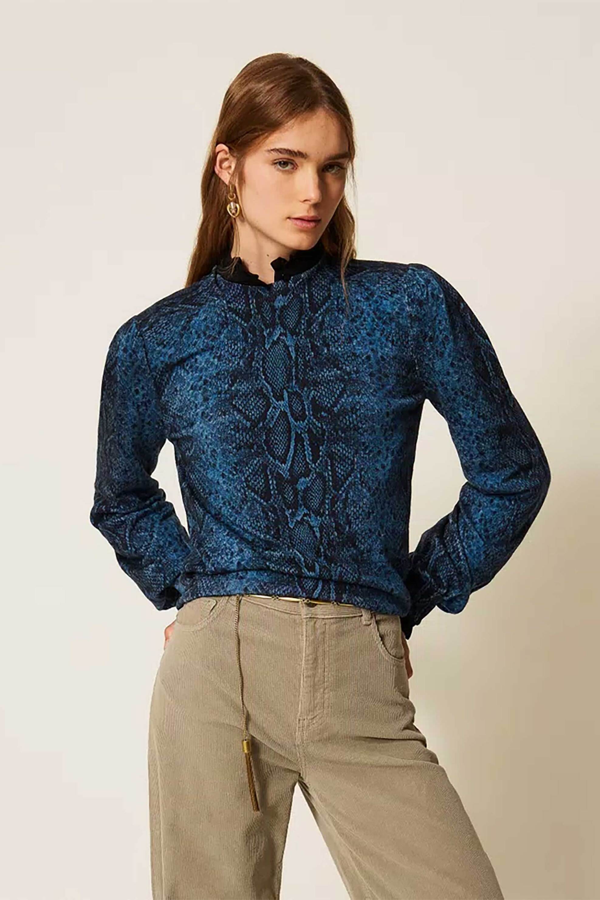 Twinset γυναικεία μπλούζα με snake print