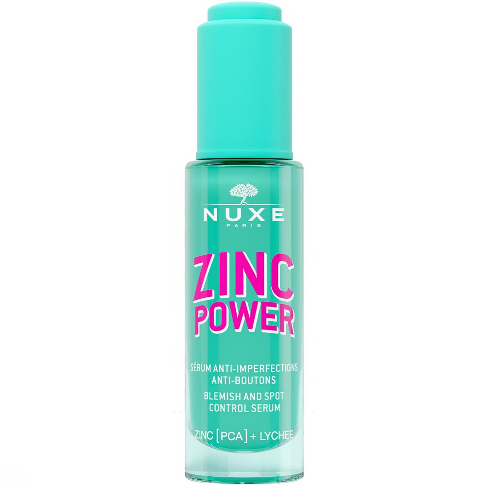 Nuxe Zinc Power Blemish & Spot Control Serum Ορός Προσώπου Κατά των Ατελειών & των Μαύρων Στιγμάτων, Εμπλουτισμένος με Ψευδάργυρο [PCA] & Εκχύλισμα Λίτσι για Επιδερμίδες με Τάση για Ακμή 30ml