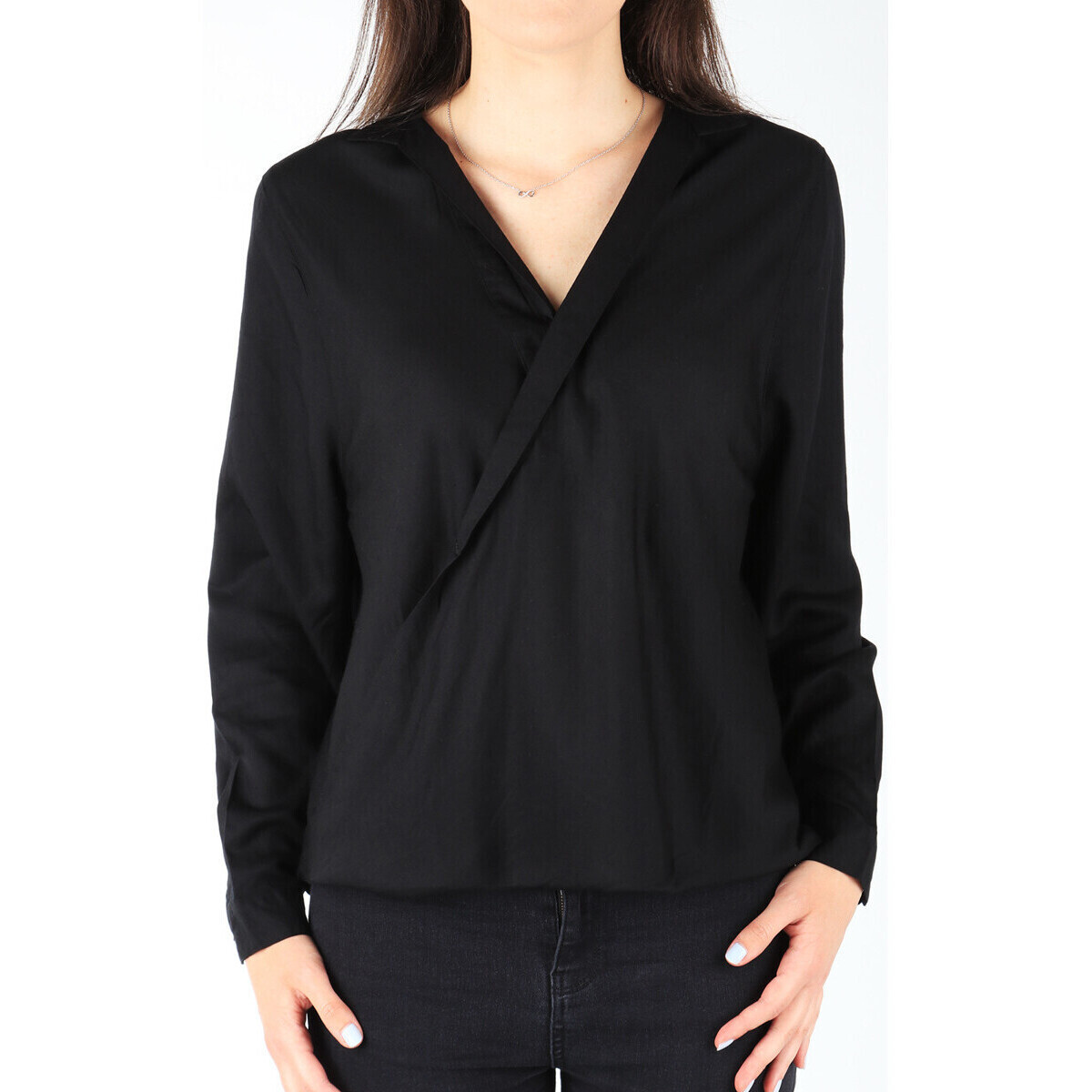 Πουκάμισα Wrangler L/S Wrap Shirt Black W5180BD01