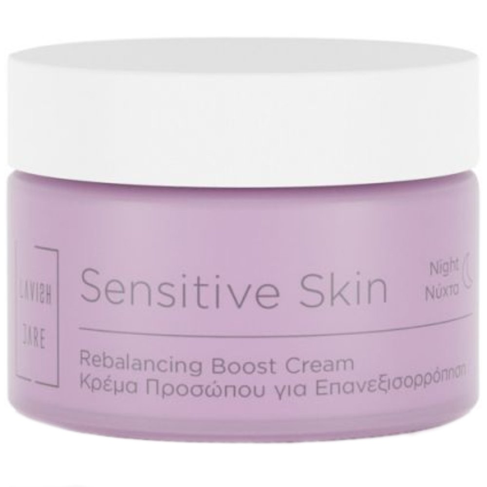 Lavish Care Sensitive Skin Rebalancing Boost Cream Night Ενυδατική & Καταπραϋντική Κρέμα Προσώπου Νυκτός για Επανεξισορρόπηση 50ml