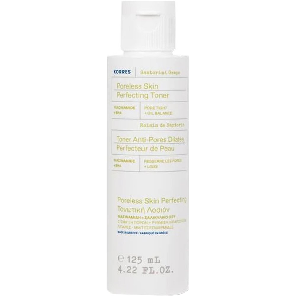 Korres Santorini Grape Poreless Skin Perfecting Toner Τονωτική Λοσιόν Προσώπου Εμπλουτισμένο με Εκχύλισμα από Σταφύλι Σαντορίνης 125ml