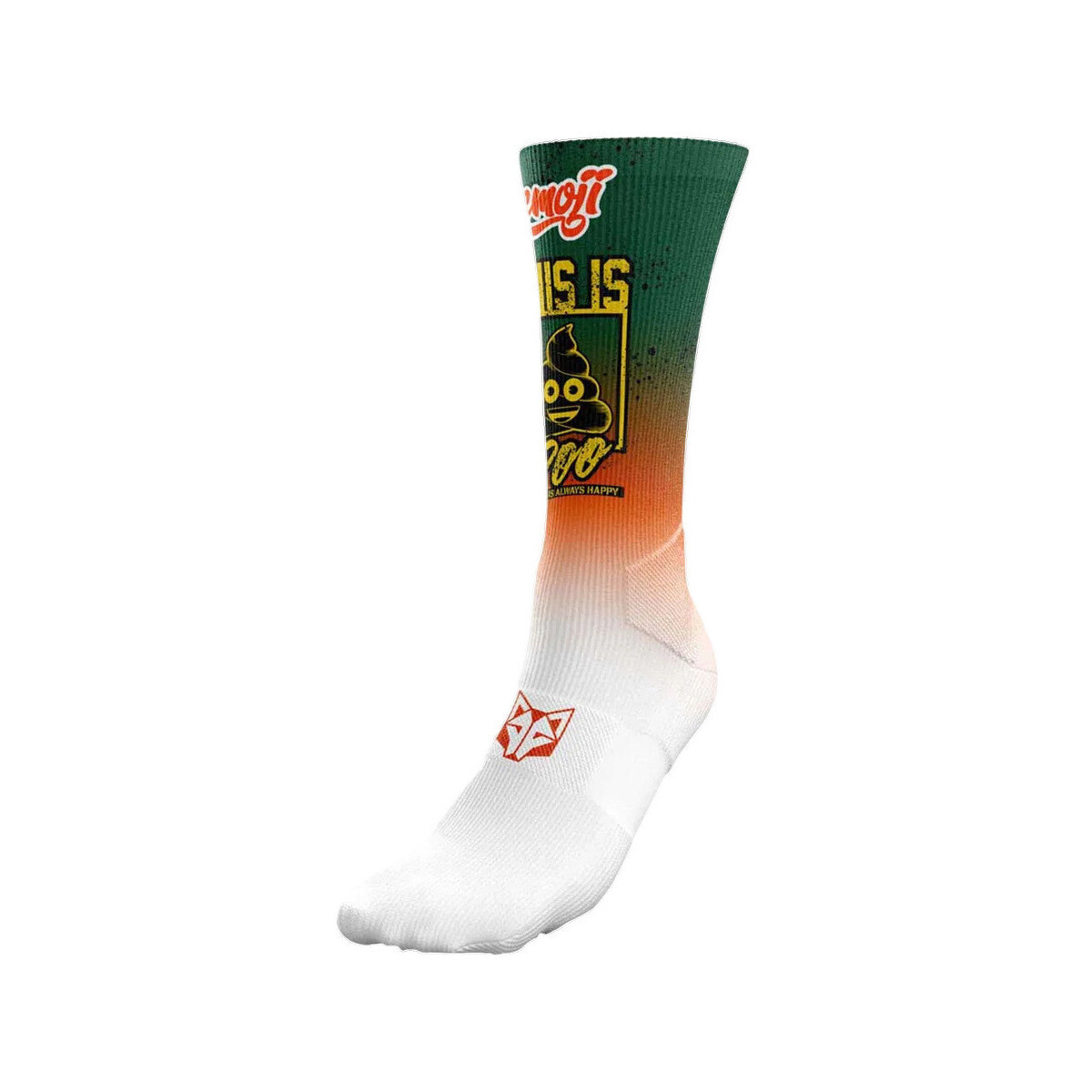 Αθλητικές κάλτσες Otso Chaussettes Emoji Be Like Poo blanc 67% polyamide