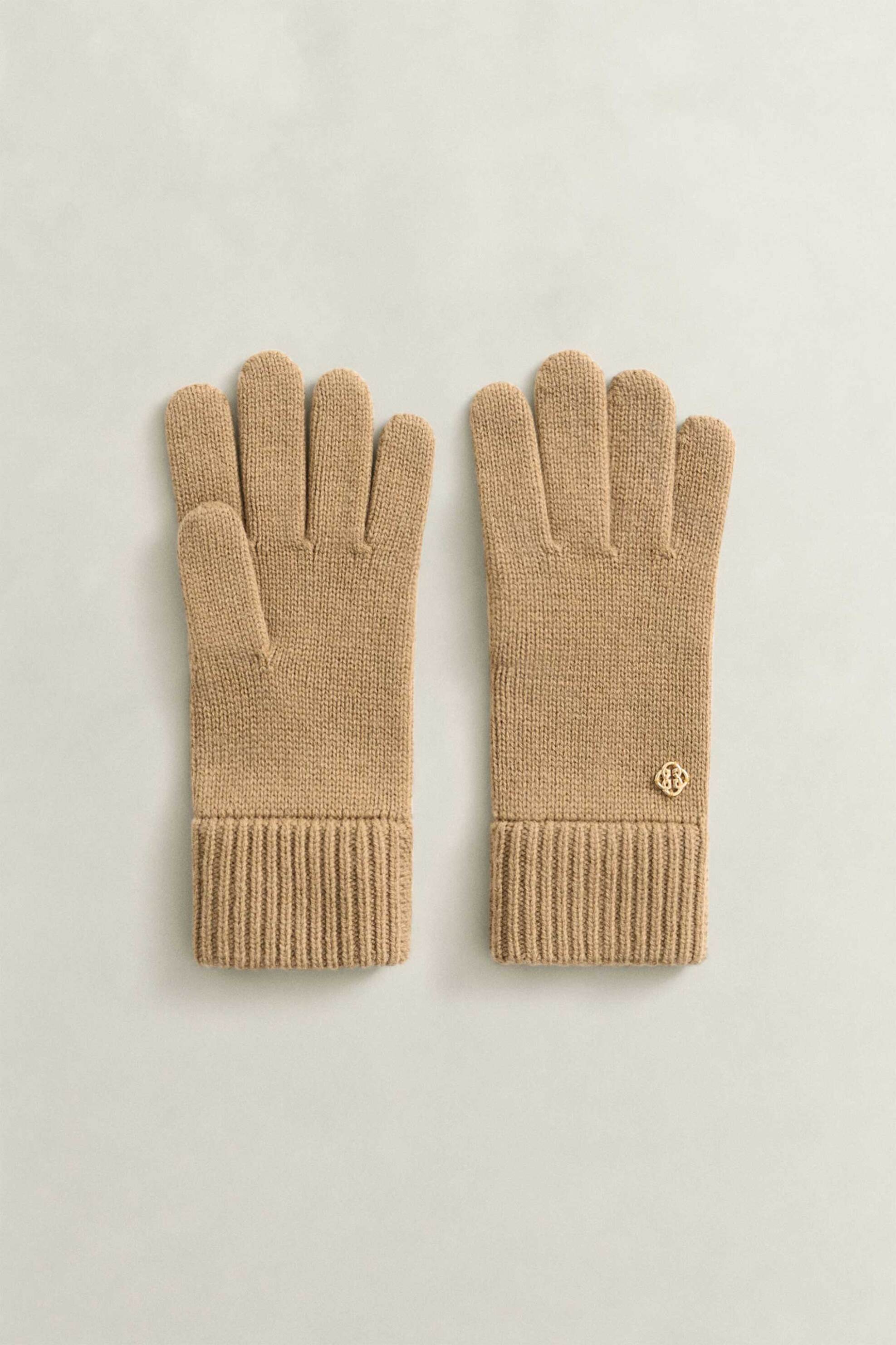 Gant γυναικεία μάλλινα γάντια με μεταλλικό monogram