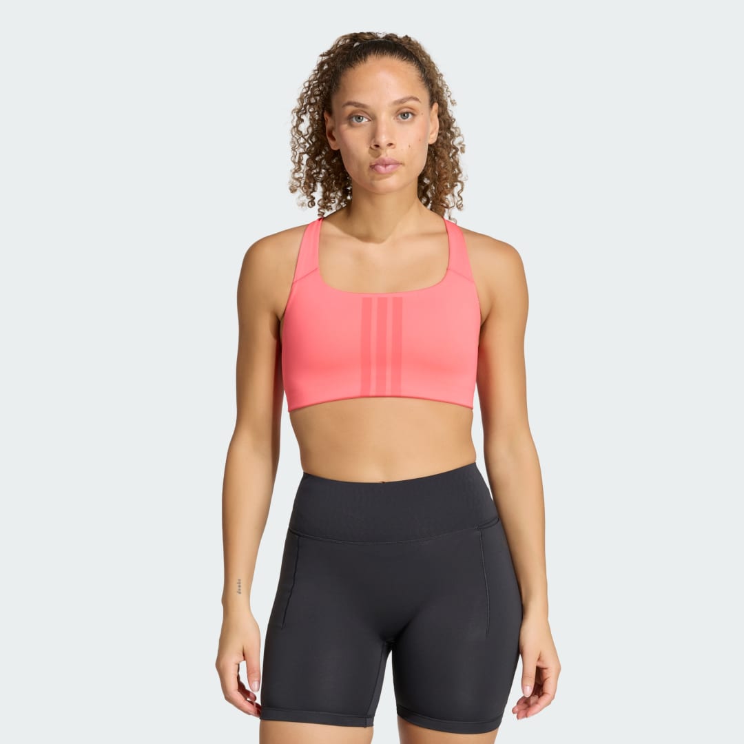 Αθλητικό bra μεσαίας υποστήριξης Optime Workout 3-Stripes