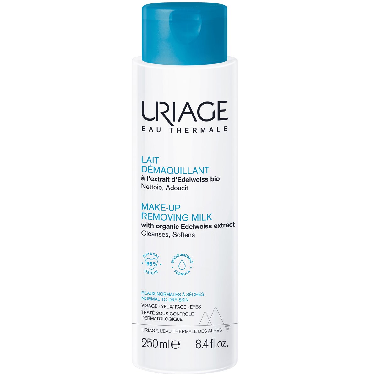 Uriage Make-Up Removing Milk Γαλάκτωμα Καθαρισμού Προσώπου & Ντεμακιγιάζ για Ενυδάτωση & Θρέψη 250ml