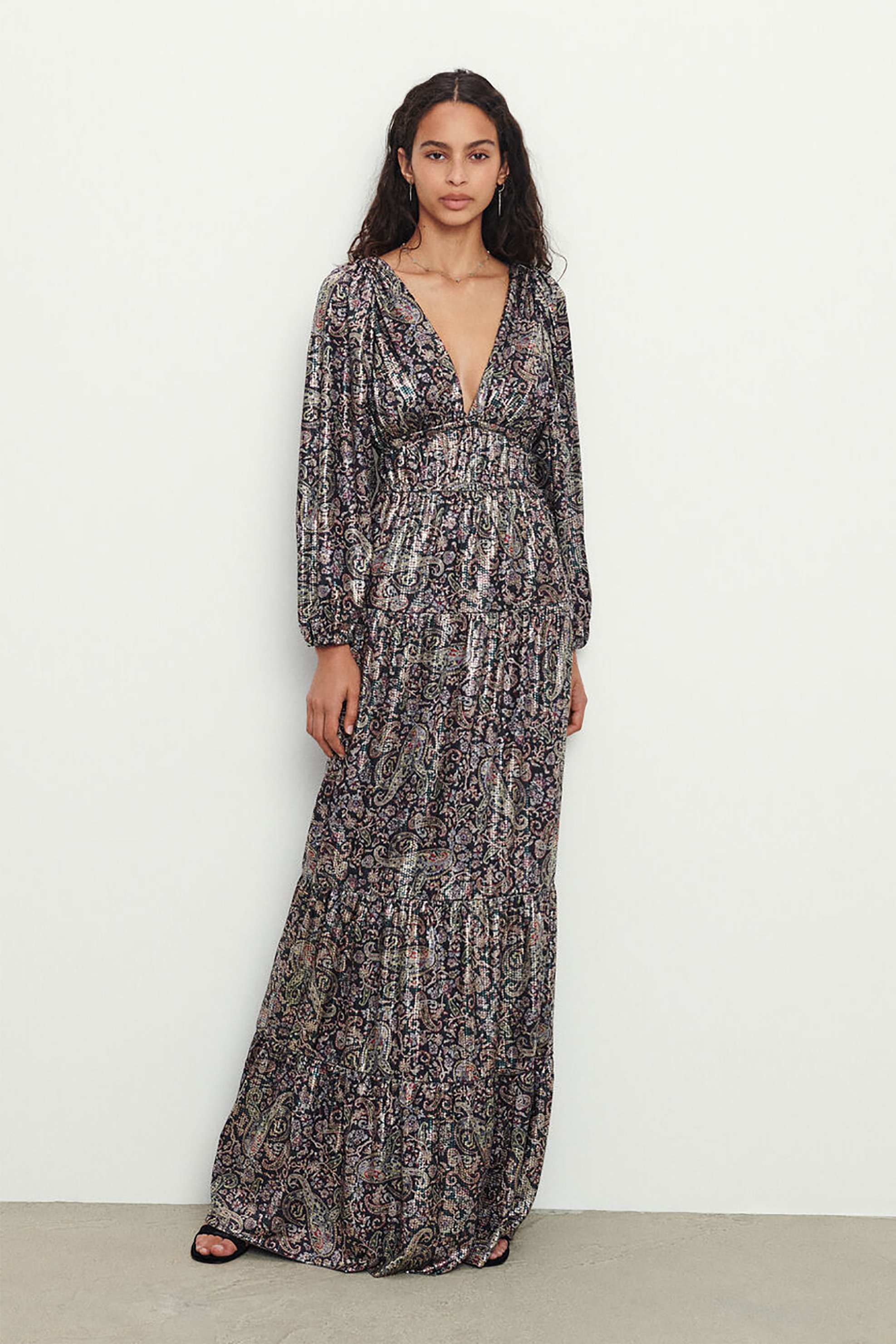 ba&sh γυναικείο maxi φόρεμα με all-over print "Glady" | 2