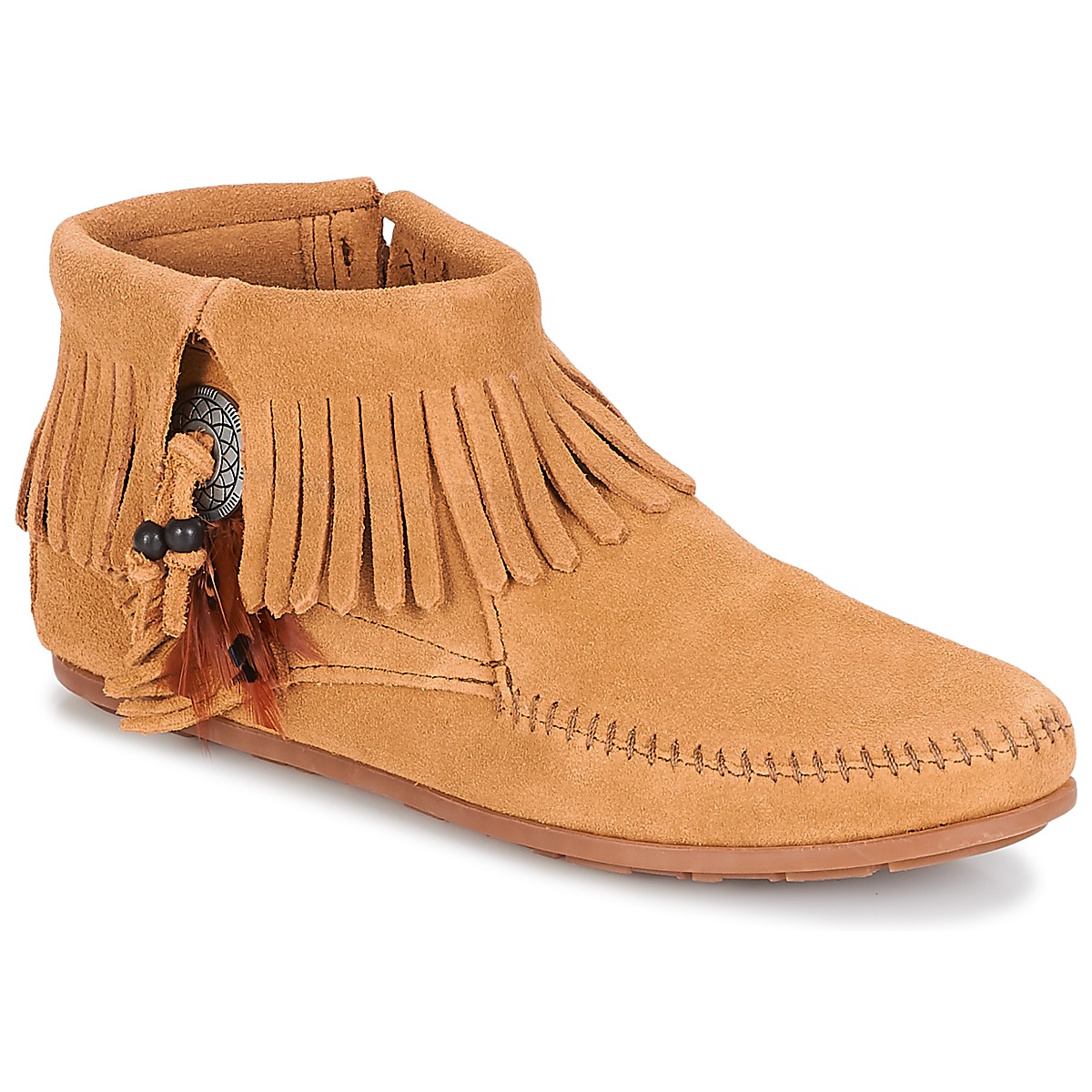 Μπότες Minnetonka CONCHO FEATHER SIDE ZIP BOOT