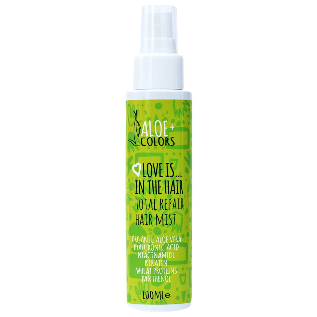 Aloe+ Colors Love Is In The Hair Total Repair Hair Mist Επανορθωτικό Mist Μαλλιών για Ενυδάτωση & Θρέψη 100ml
