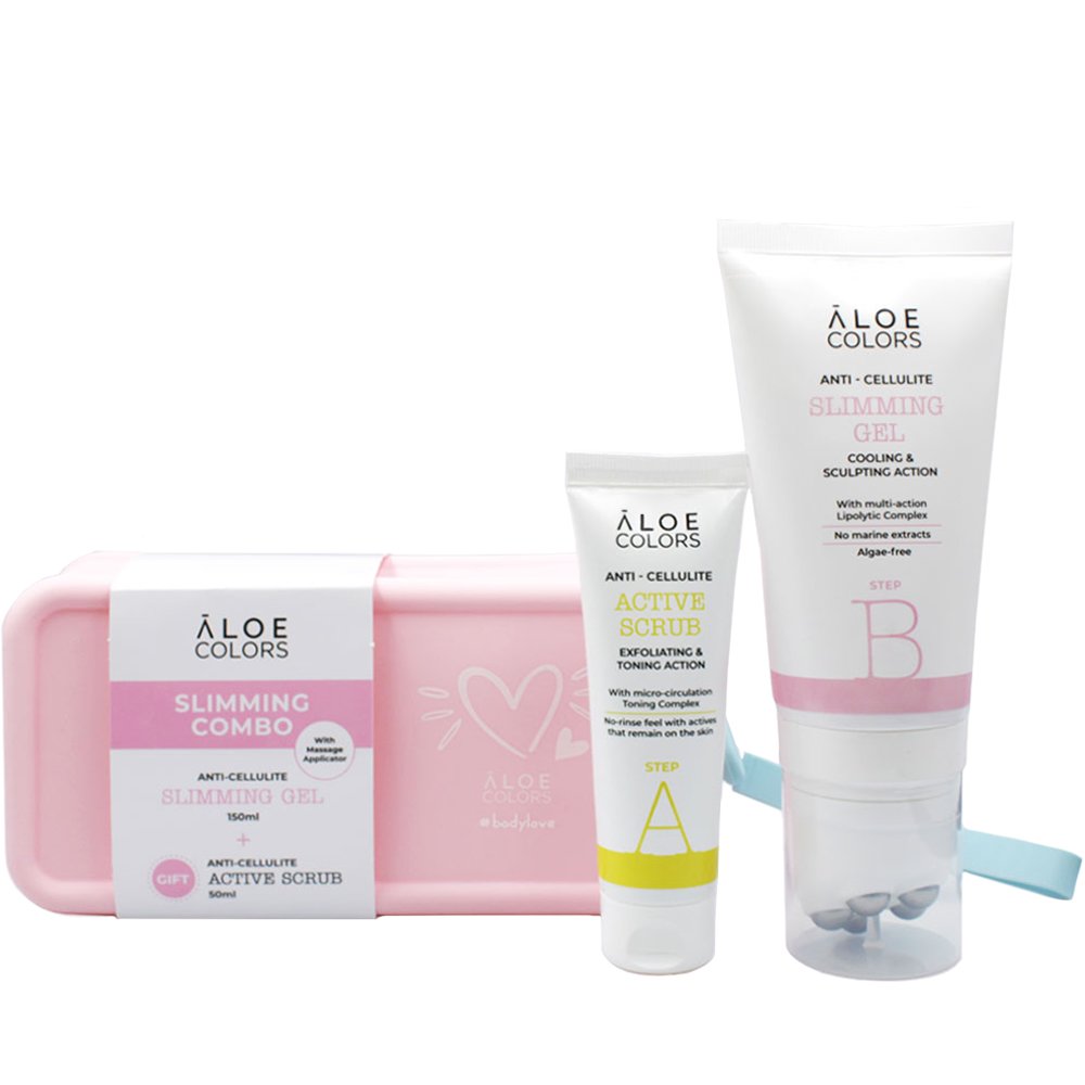 Aloe Colors Promo Anti-cellulite Slimming Gel 150ml & Δώρο Anti-cellulite Active Scrub 50ml & Νεσεσέρ 1 Τεμάχιο