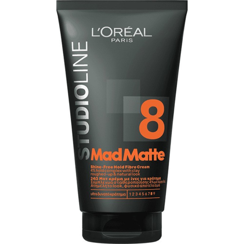 L'Oreal Paris StudioLine Mad Matte Ultra Shine-Free Hold Fibre Cream Μάτ Κρέμα με Ϊνες για Δυνατό Κράτημα που Διαρκεί Όλη Μέρα 150ml