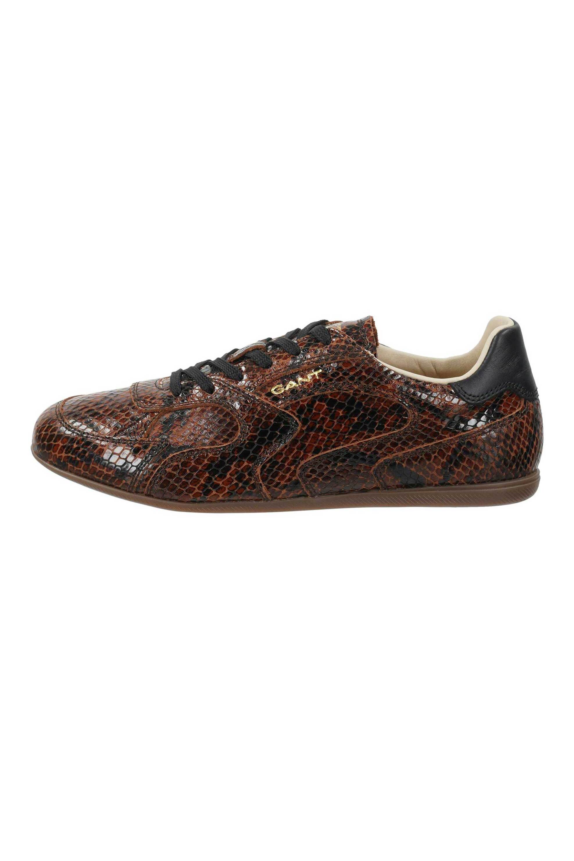 Gant γυναικεία δερμάτινα sneakers με snake effect "Sperly"