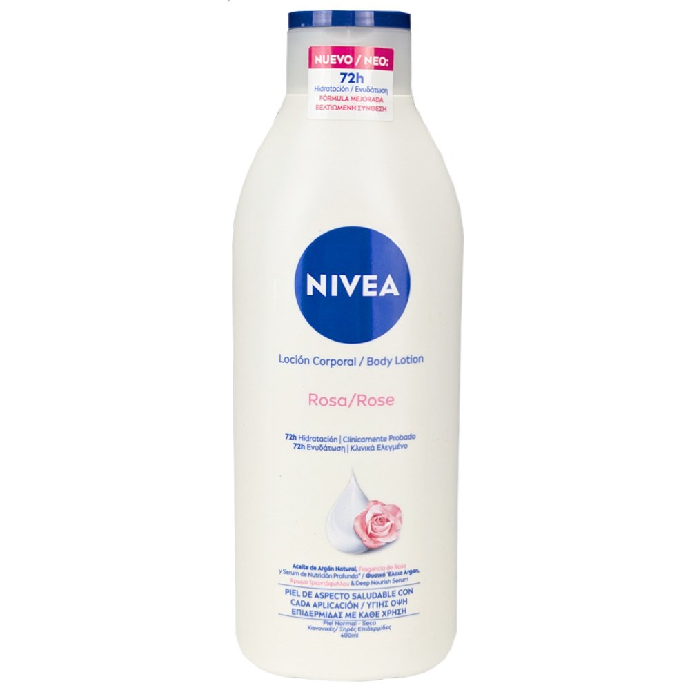 Nivea Rose 72h Moisturising Body Lotion Ενυδατική Λοσιόν Σώματος με Άρωμα Τριαντάφυλλο για Κανονικές & Ξηρές Επιδερμίδες Μεγάλης Διάρκειας 400ml