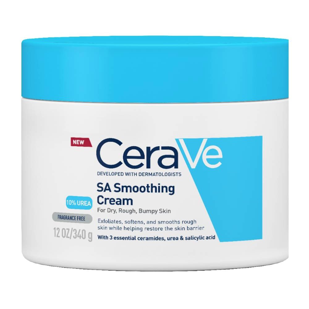 CeraVe SA Smoothing for Dry, Rough & Bumpy Skin 10% Urea Cream Ενυδατική Κρέμα με Ουρία για το Ξηρό, Τραχύ & Ανομοιόμορφο Δέρμα 340g