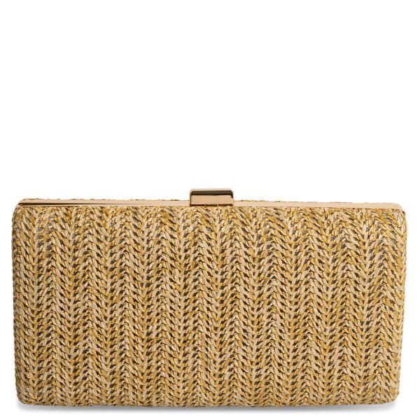 RAFFIA CLUTCH BAG