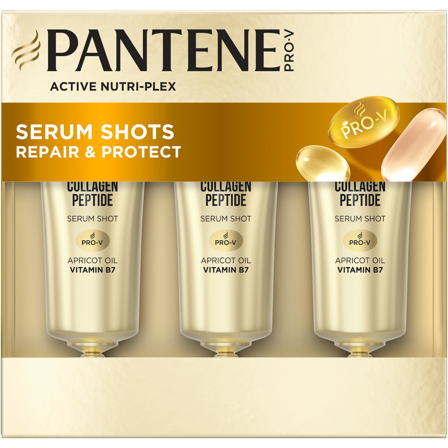 Pantene Repair & Protect Serum Shots Ορός Μαλλιών για Αναδόμηση & Προστασία για Ταλαιπωρημένα Μαλλιά 3x15ml