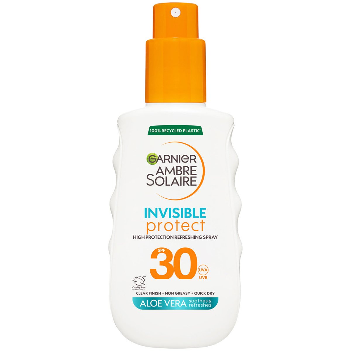 Garnier Ambre Solaire Invisible Protect Spray Spf30 Αόρατο Αντηλιακό Σπρέι Υψηλής Προστασίας με Αλόη 150ml