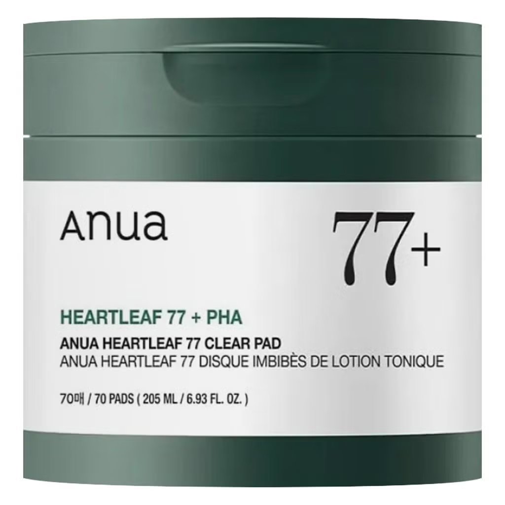 Anua Heartleaf 77 Clear Toner Pads Καθαρισμού Προσώπου με 77% Καταπραϋντικό Τονωτικό Heartleaf για Ευαίσθητες ή Λιπαρές Επιδερμίδες με Τάση για Ακμή 70pads (205ml)