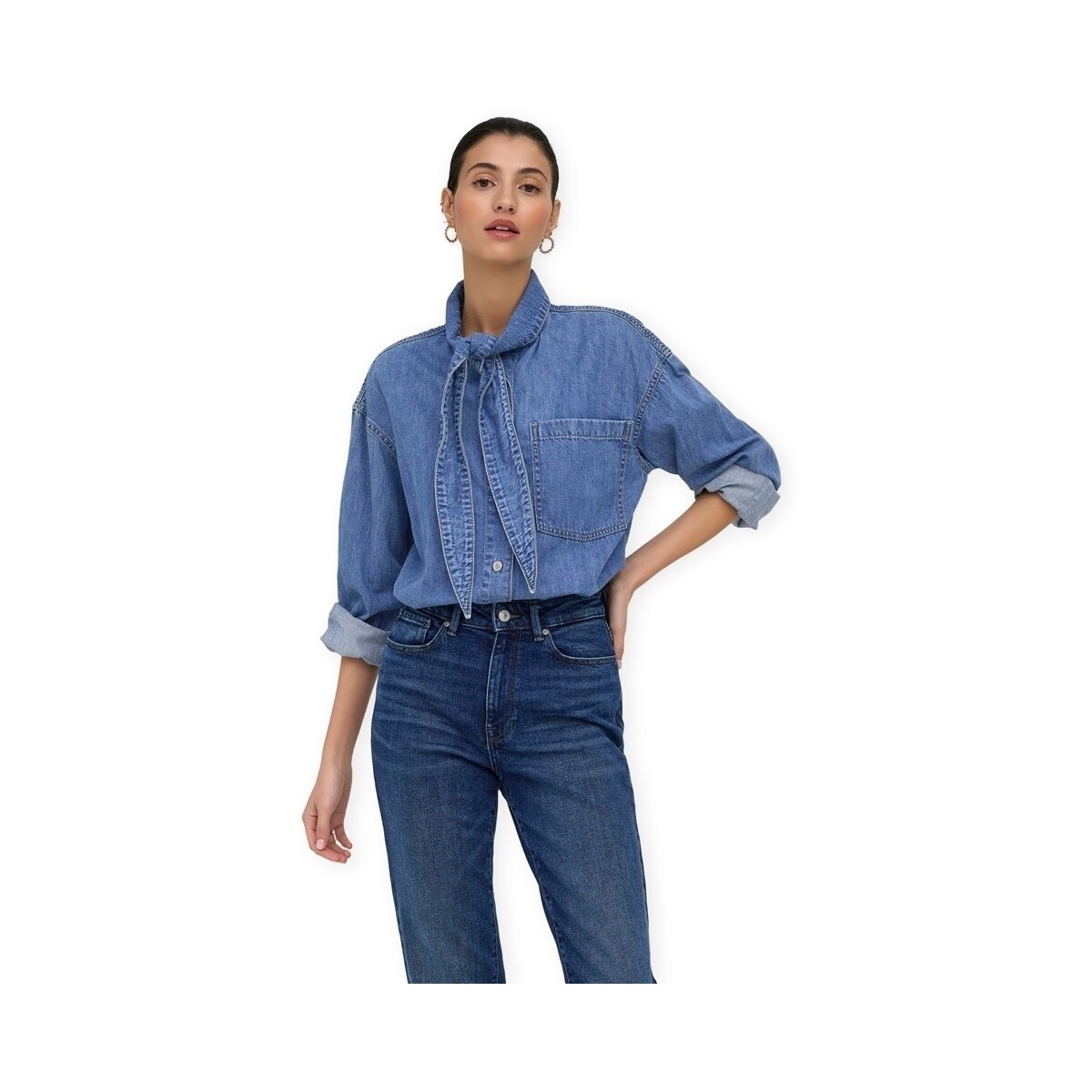 Μπλούζα Only Alisia Shirt - Medium Blue Denim
