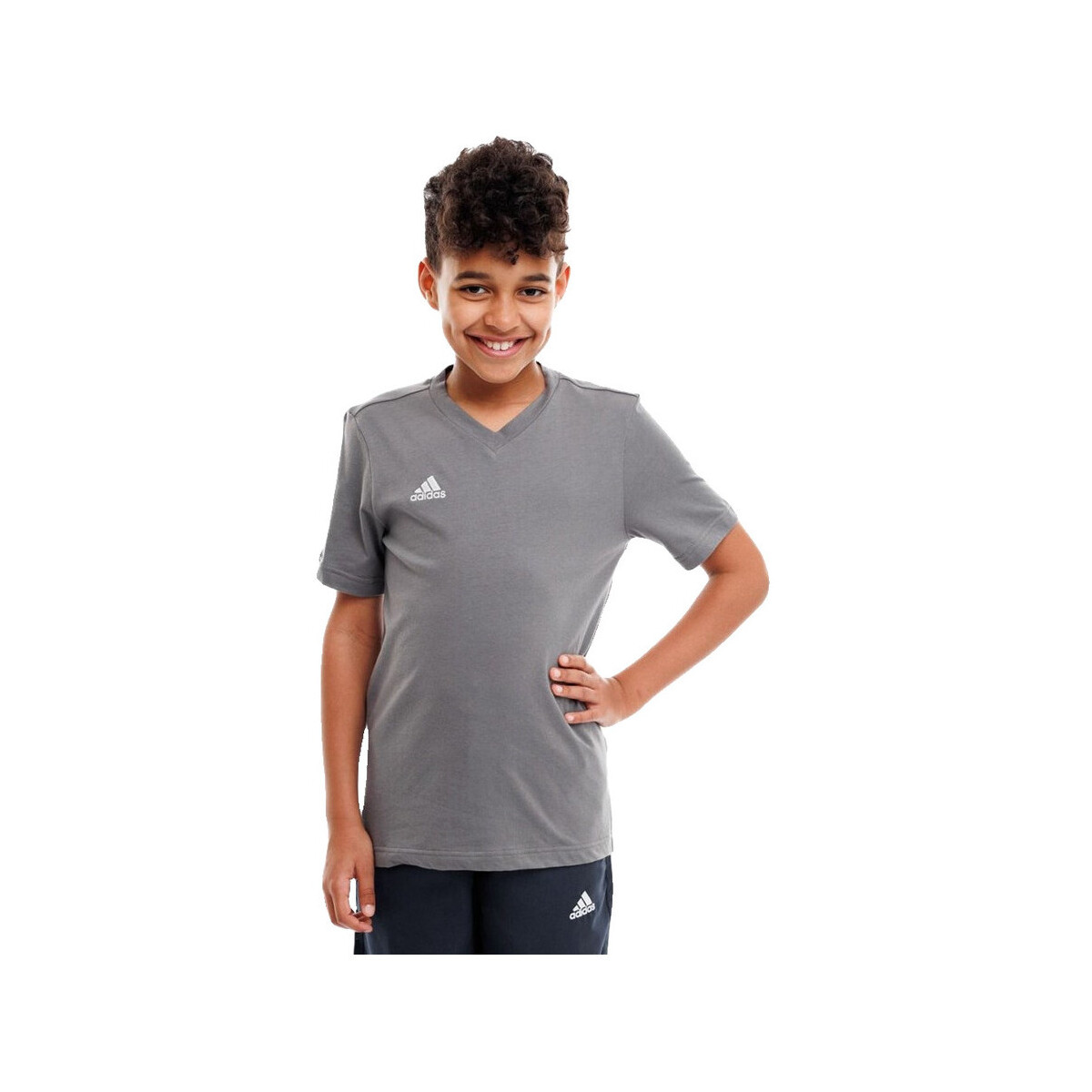 T-shirt με κοντά μανίκια adidas t-shirt entrada 22 grey 152cm