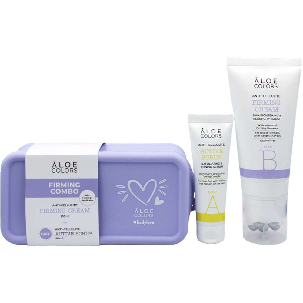 Aloe Colors Promo Anti-cellulite Firming Cream 150ml & Δώρο Anti-cellulite Active Scrub 50ml & Νεσεσέρ 1 Τεμάχιο