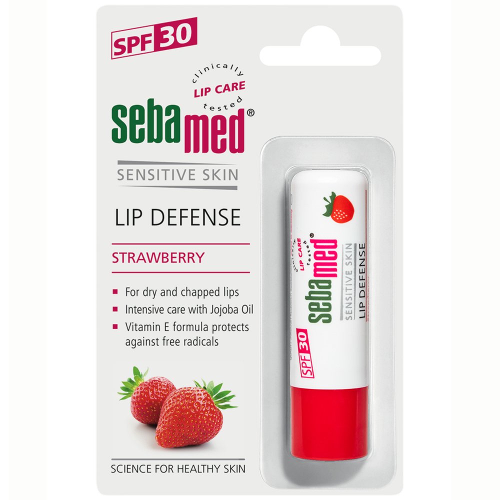Sebamed Lip Defense Stick Spf30 Φροντίδα για Ξηρά & Σκασμένα Χείλη με Υψηλή Αντηλιακή Προστασία 4.8g - Strawberry