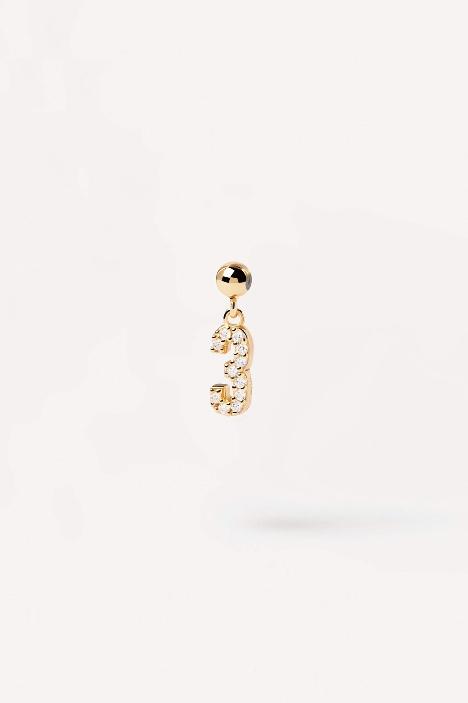 PDPAOLA γυναικείο charm "Number 3"