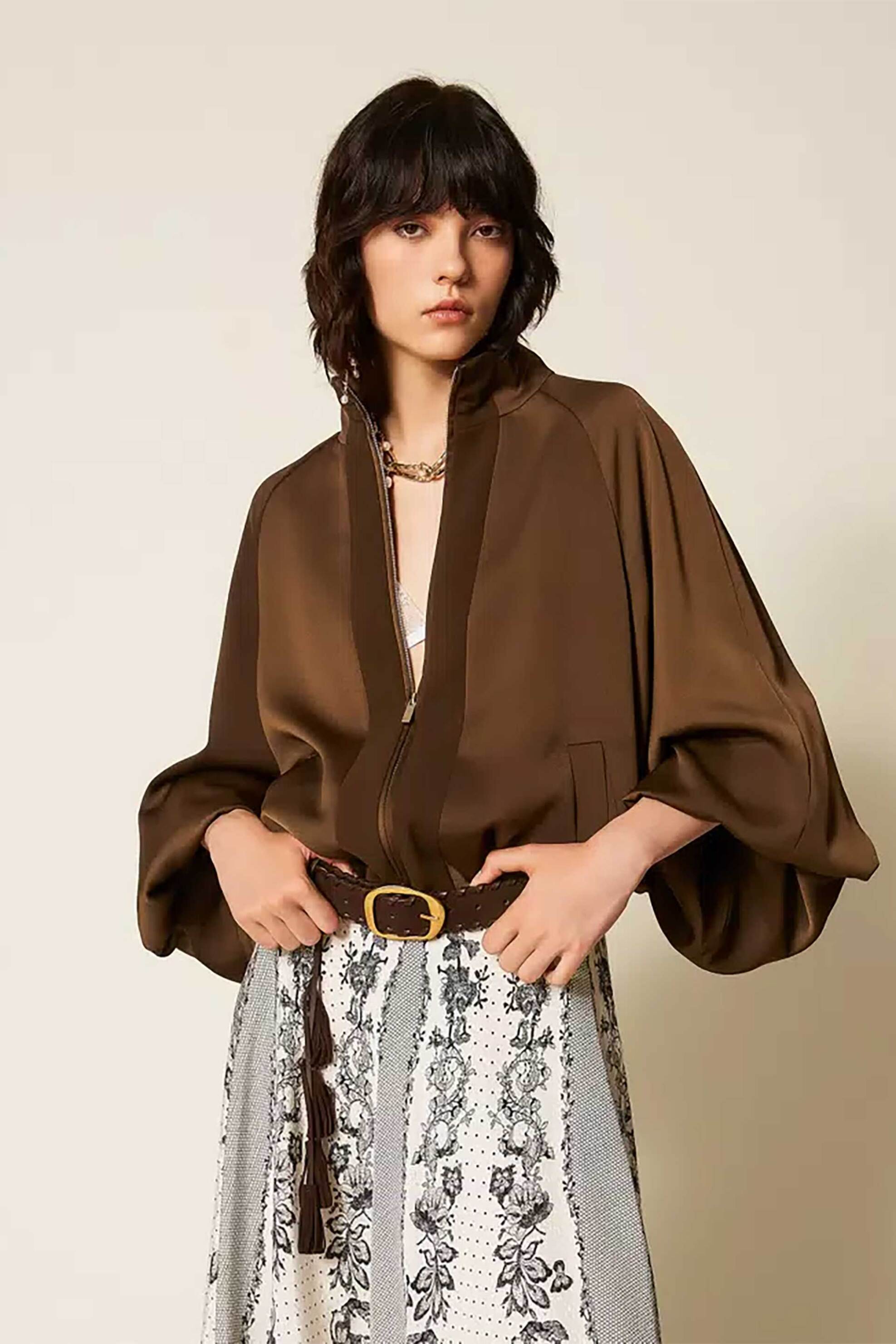 Twinset γυναικείο jacket με ballon μανίκια