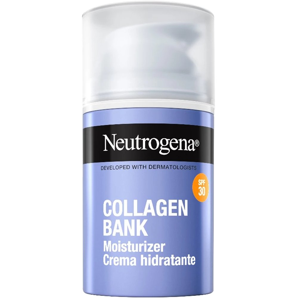 Neutrogena Collagen Bank Spf30 Moisturizer Cream Ενυδατική Κρέμα Προσώπου Υψηλής Προστασίας με Κολλαγόνο & Πεπτίδια για Φρέσκια & Σφριγηλή Επιδερμίδα 50ml
