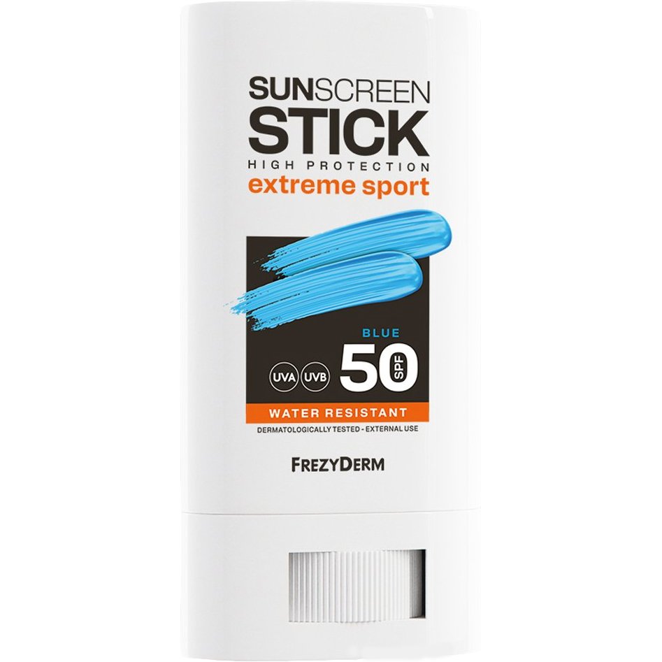 Frezyderm Sun Screen Extreme Sport Spf50 Stick Αντηλιακό Στικ Προσώπου Υψηλής Προστασίας, Ιδανικό για Outdoor Sports με Χρωματική Απόχρωση για Ακριβή Εφαρμογή 20ml - Blue