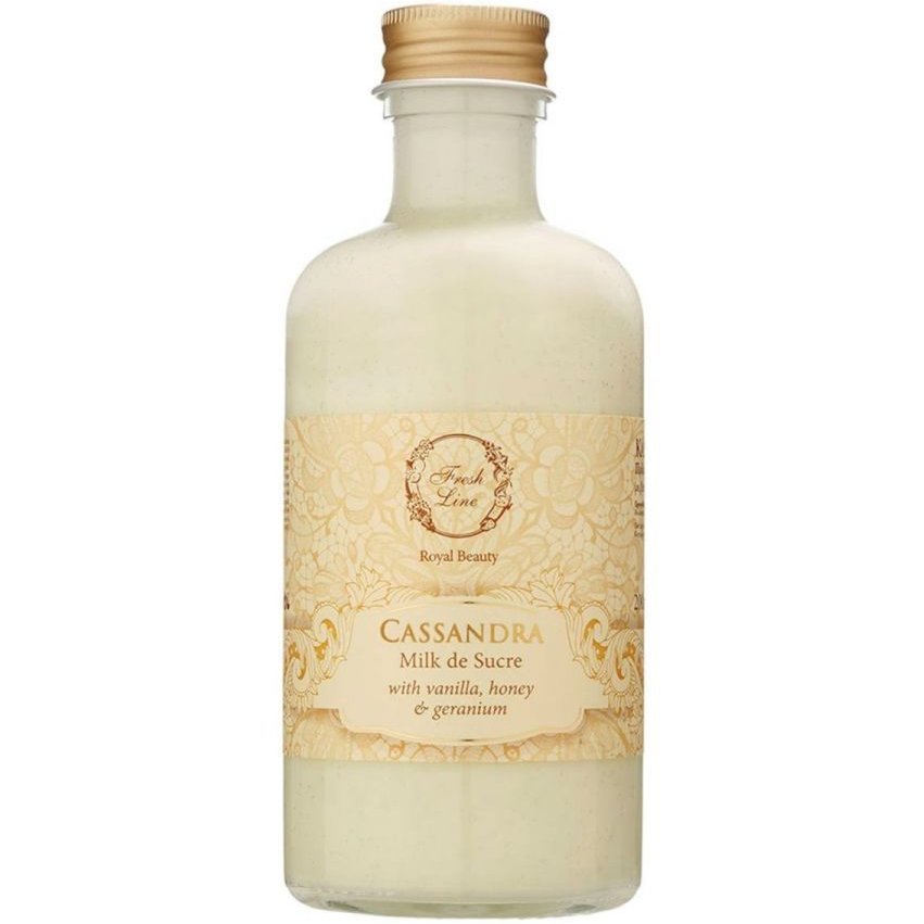 Fresh Line Royal Beauty Cassandra Milk de Sucre Πολυτελές Γαλάκτωμα Σώματος Κασσάνδρα Μεταξένιας Υφής για Βαθιά Ενυδάτωση & Εκλεπτυσμένο Άρωμα 200ml