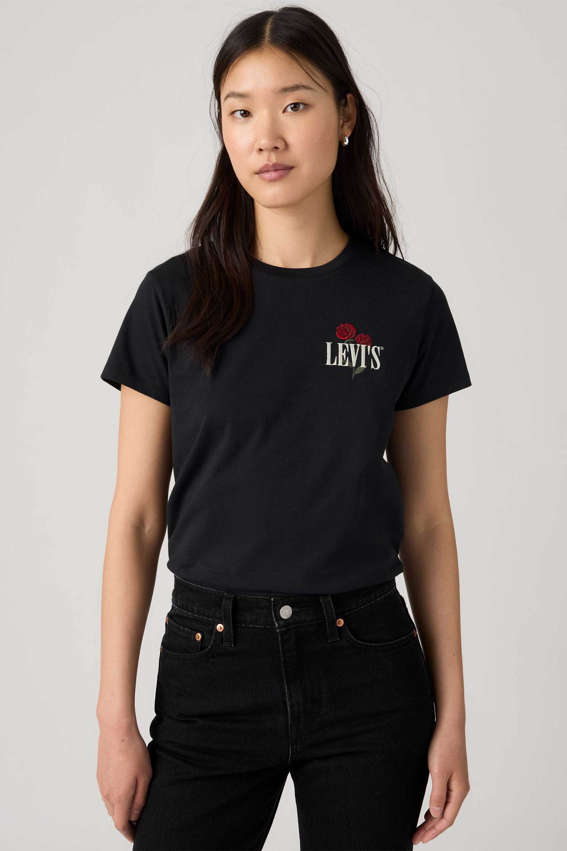 Levi's® γυναικείο T-shirt με λογότυπο Standard Fit "The Perfect"