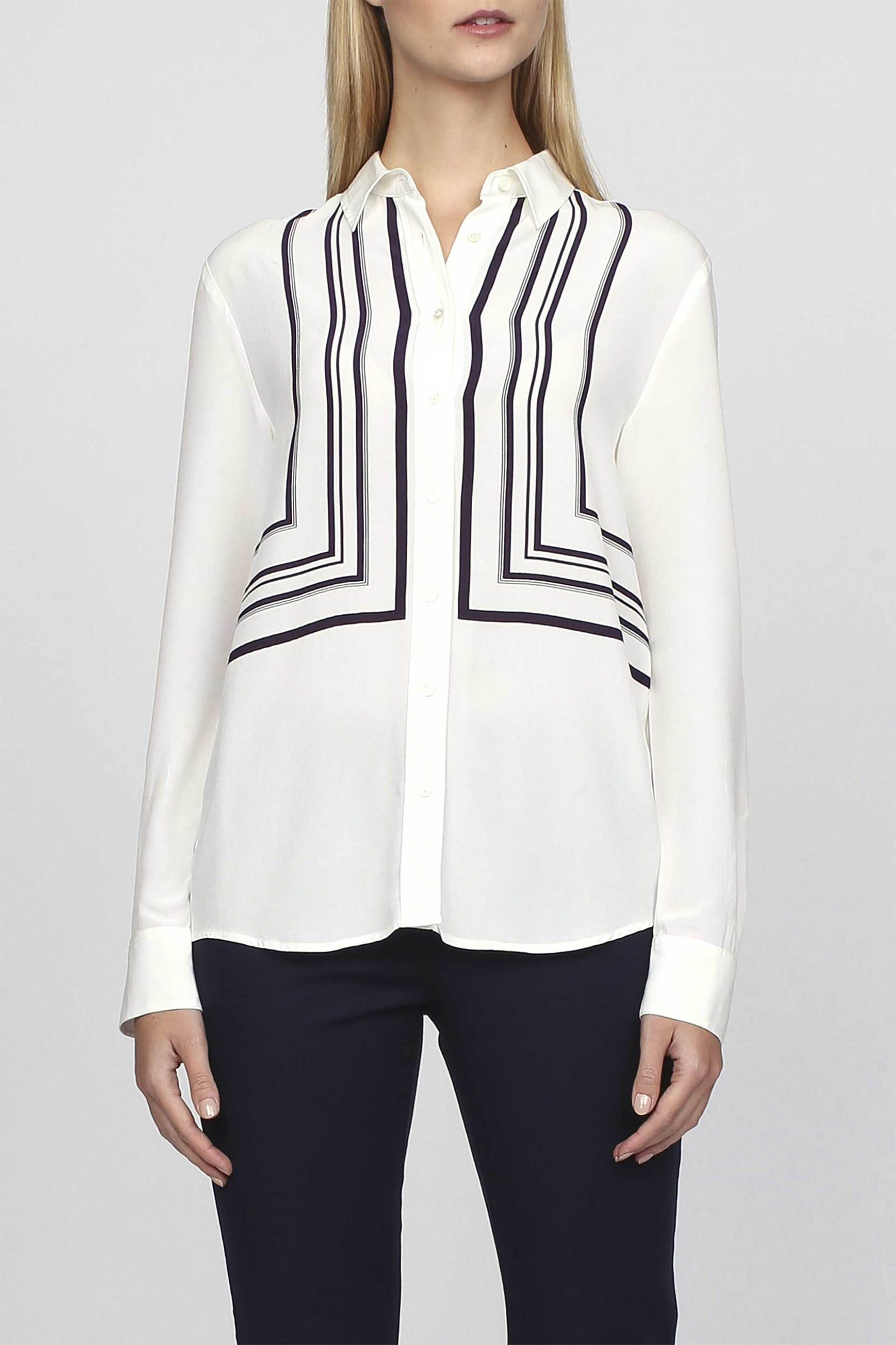 Gant γυναικείο πουκάμισο με all-over contrast geometric pattern