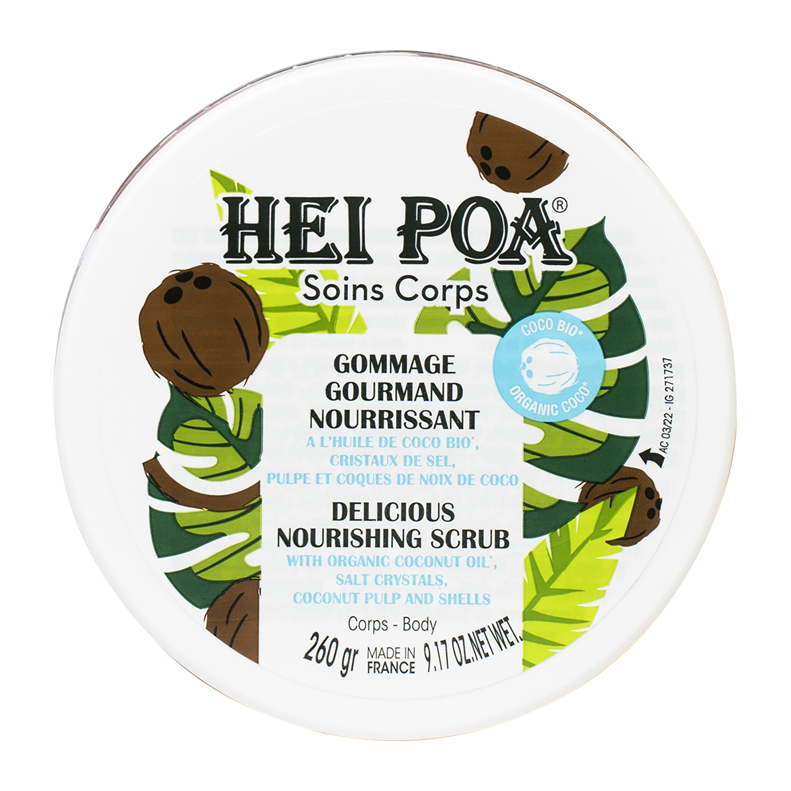 Delicious Nourishing Scrub With Organic Cocounut Oil 260gr