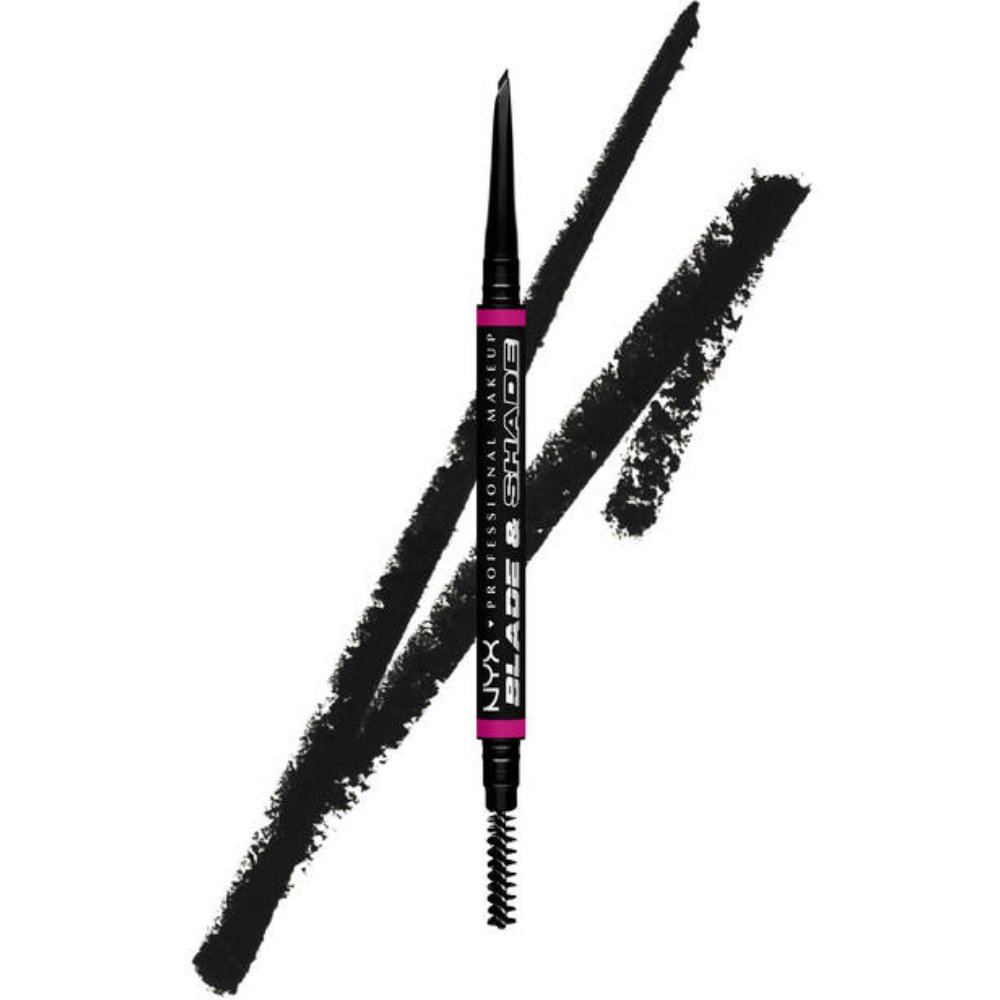 Nyx​​​​​​​ Professional Makeup Blade & Shade Μηχανικό Μολύβι Φρυδιών Διπλής Όψεως που Σμιλεύει, Δίνει Σχήμα & Γεμίζει τα Κενά 0.06g - Black