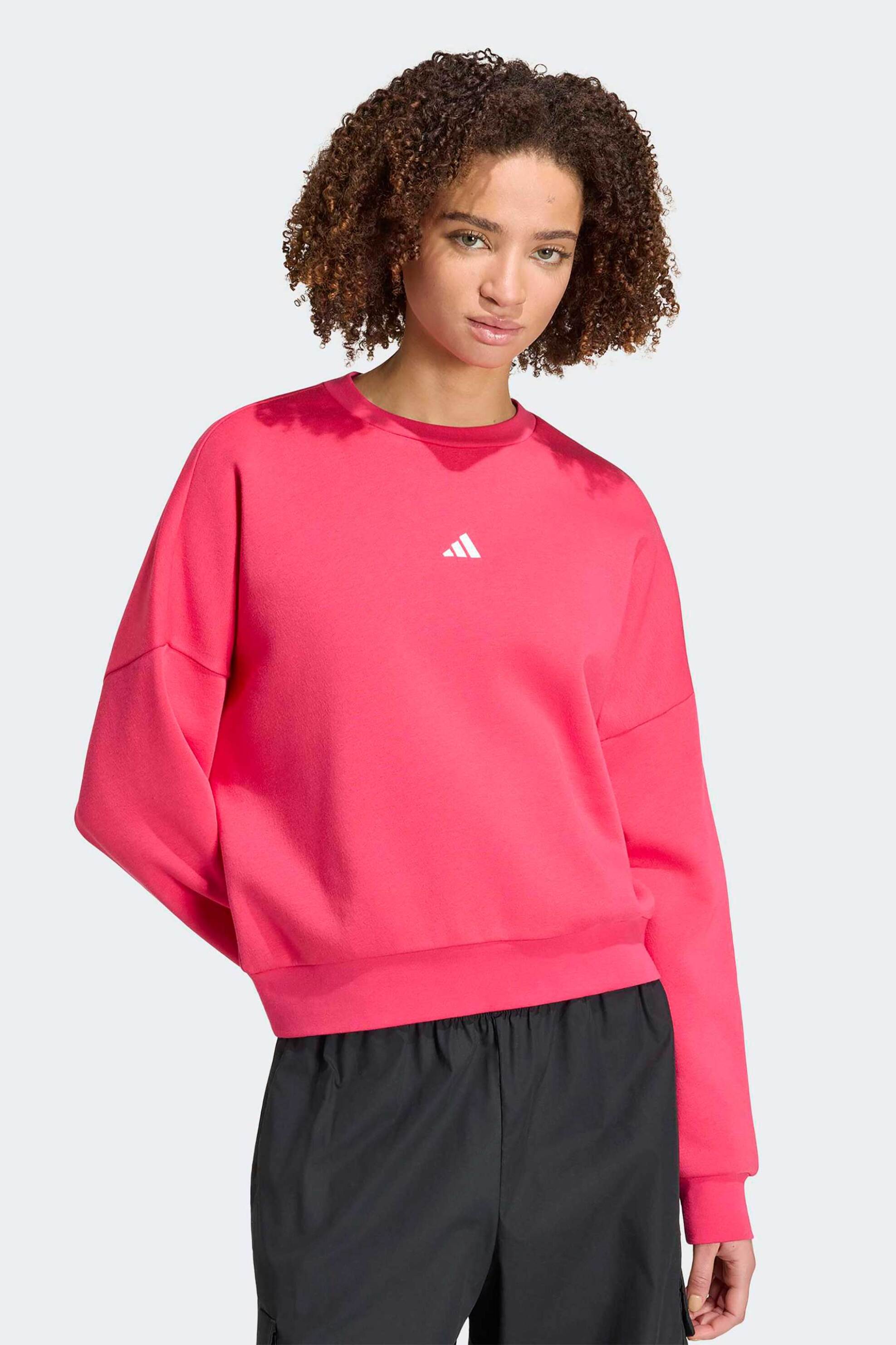 Adidas γυναικεία μπλούζα φούτερ Loose Fit "Essentials Small Logo Feelcozy"