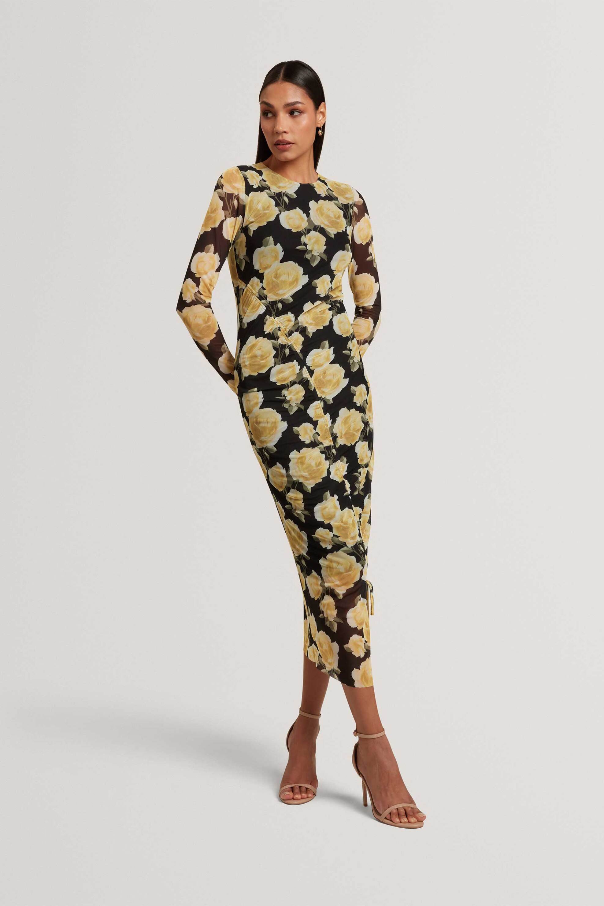 Ted Baker γυναικείο midi φόρεμα με print "Elvyn"