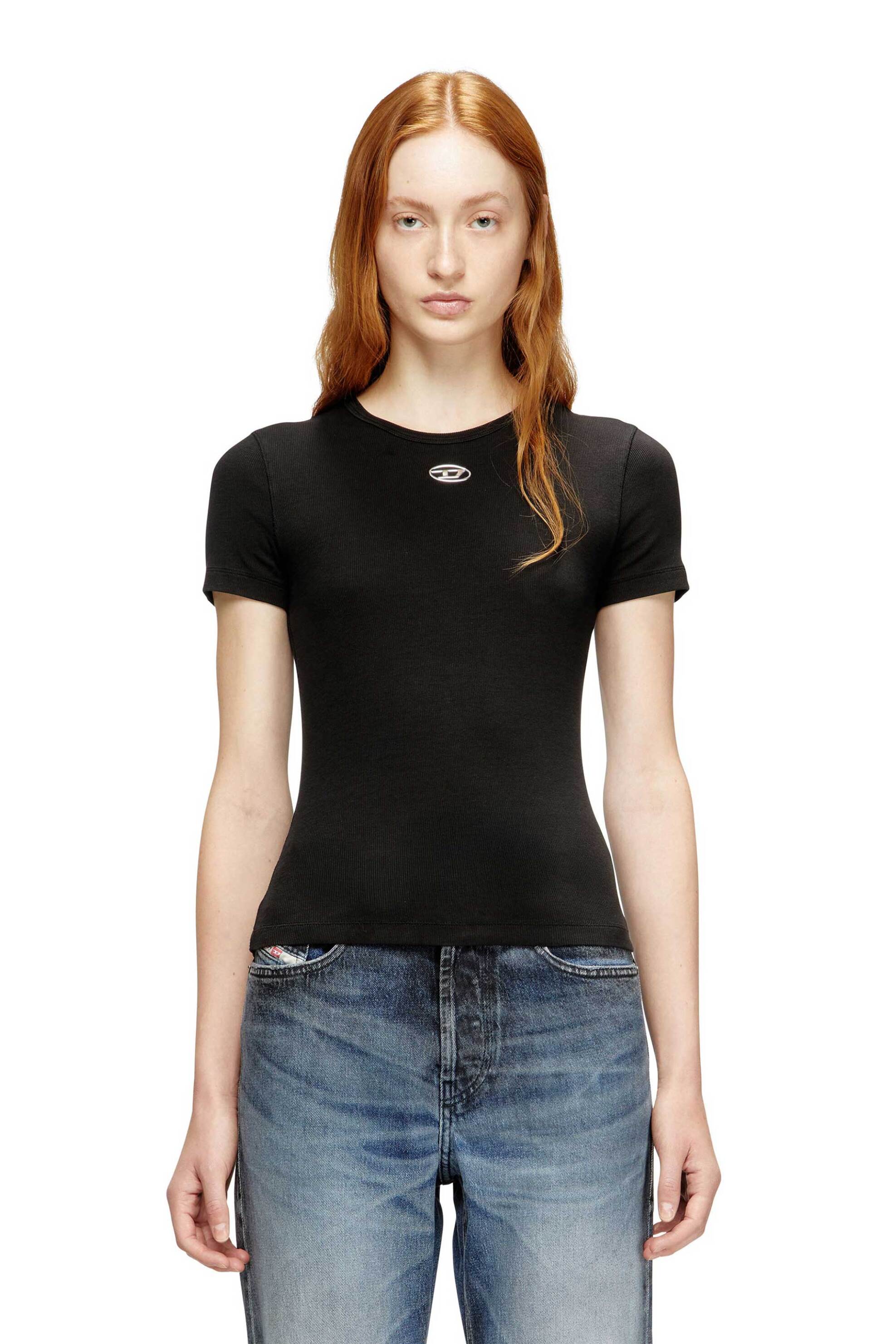Diesel γυναικείο T-shirt με oval D logo Slim Fit