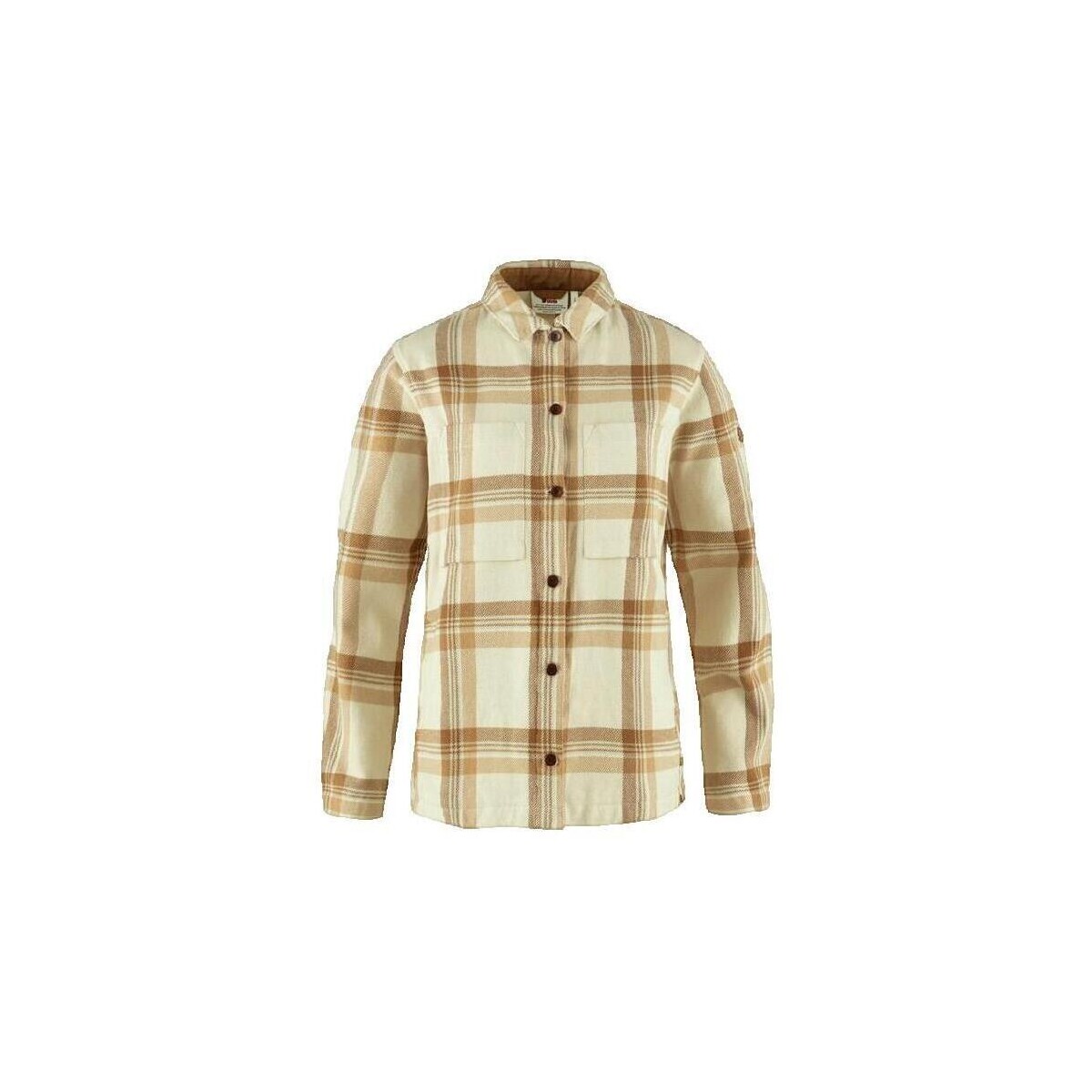 Πουκάμισα Fjallraven Chemise Singi en flanelle beige pour femme