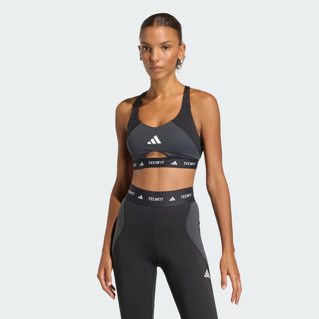Αθλητικό bra μεσαίας υποστήριξης TECHFIT Workout Color Block