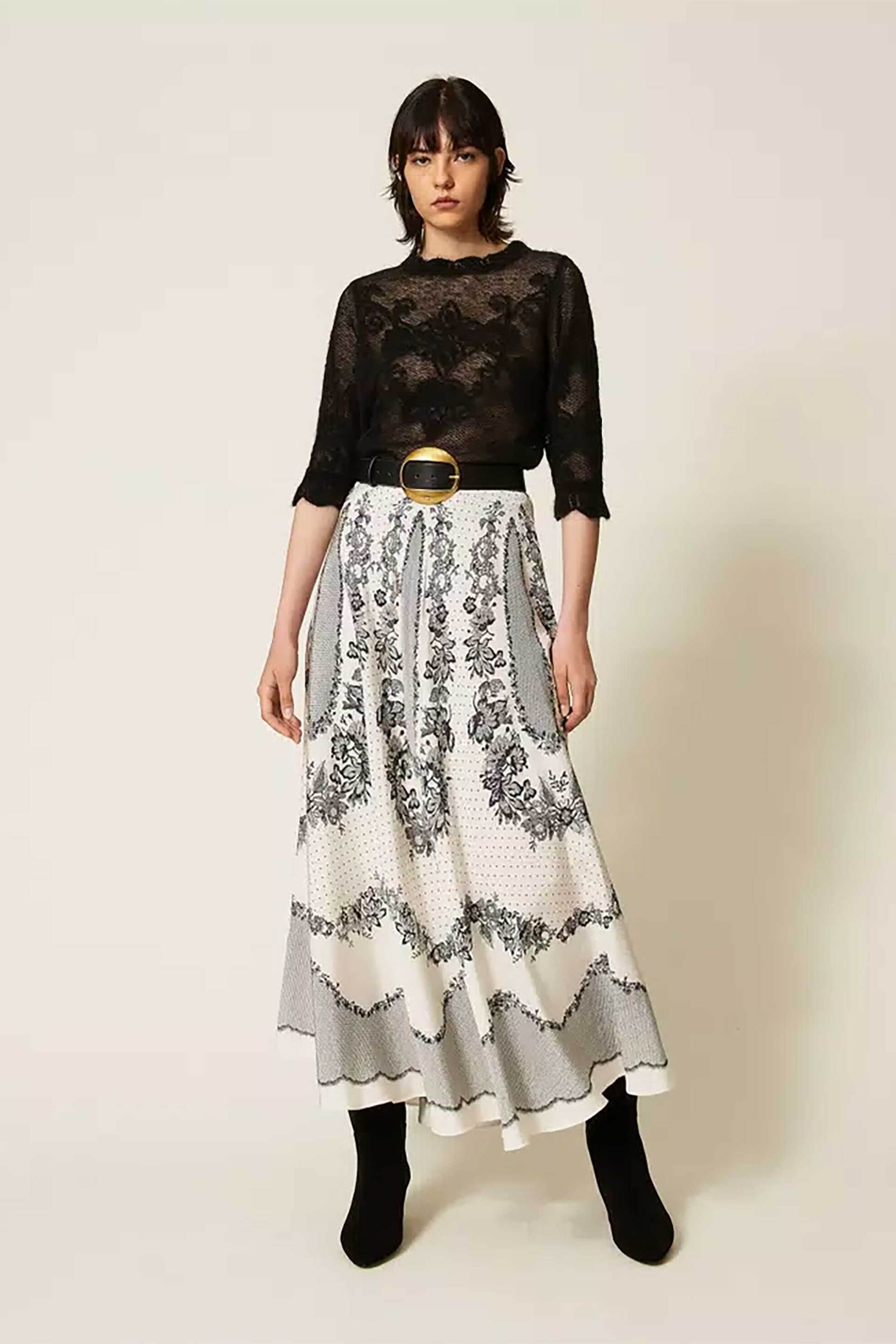 Twinset γυναικεία maxi φούστα με all-over floral print