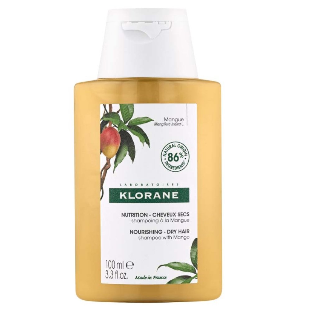 Klorane Mango Shampoo Dry Hair Travel Size Σαμπουάν με Μάνγκο για Ξηρά Μαλλιά 100ml